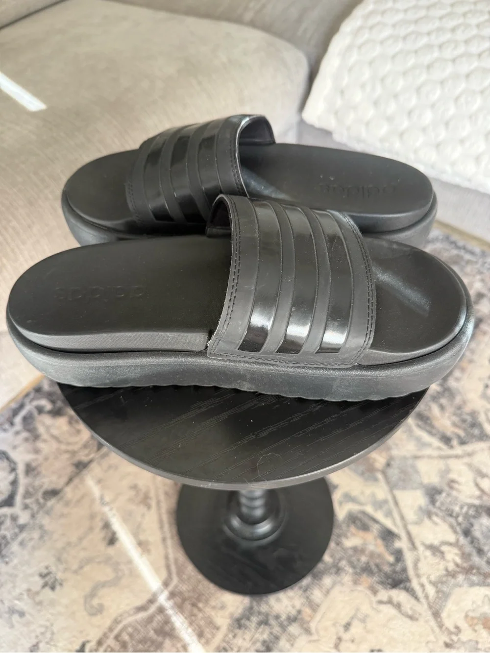 Adidas Women's Adilette Platform Slides Slippers SZ 9